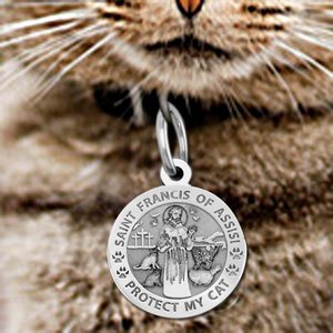 Saint Francis of Assisi     Protect My Cat   Pet Tag