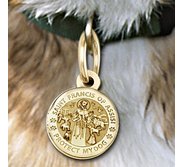Saint Francis of Assisi   Protect My Dog   Round  Picture Locket