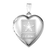 Sterling Silver Army Heart Locket