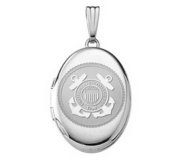 Sterling Silver Oval Coast Guard Picture Locket