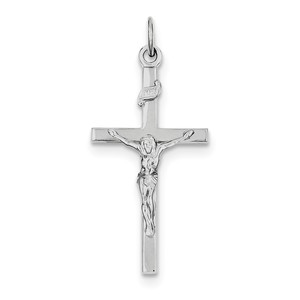 Sterling Silver Rhodium plated INRI Crucifix Pendant