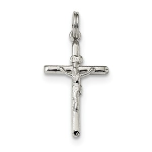 Sterling Silver Polished INRI Crucifix Charm