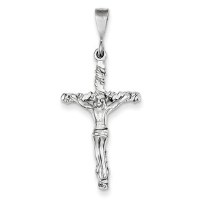 14k White Gold Crucifix Charm