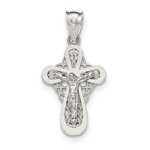 Sterling Silver Polished Small Crucifix Pendant