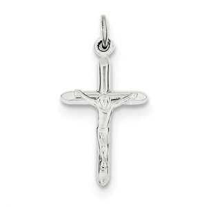 Sterling Silver Rhodium plated Passion Crucifix Charm
