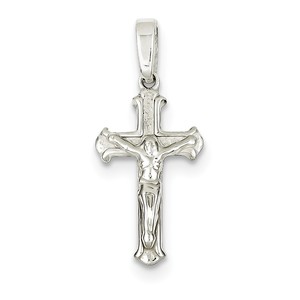 Sterling Silver Polished Crucifix Pendant