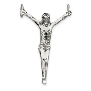 Sterling Silver Corpus  Crucified Christ  Pendant