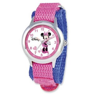 Minnie Mouse 6 3  Nylon Band with Velcro Closure