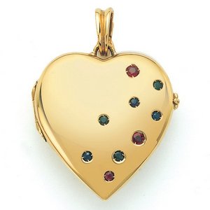 Victor Mayer 18K Gold Diamond Locket With Assorted Gems