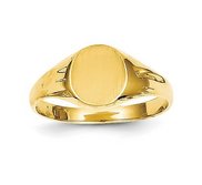 14K Gold Boy s Round Signet Ring