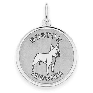 Boston Terrier Disc Charm or Pendant
