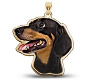 Dachshund Dog Color Portrait Charm or Pendant