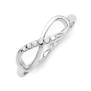 Sterling Silver with CZ Infinity Ring