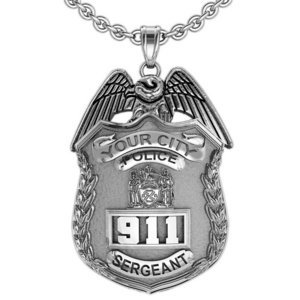 Personalized Sergeant Badge with Your Number   Department