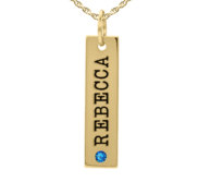 Vertical Personalized Name Bar Necklace
