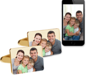 Photo Engraved Rectangle Cuff Links