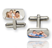 Rectangle Stainless Steel Photo Engravable Cufflinks