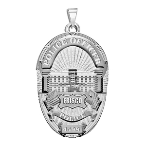 Personalized Frisco Texas Police Badge with Your Rank and Number