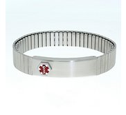 Stainless Steel Men s Medical ID  Expansion Bracelet