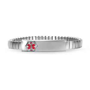 Stainless Steel Women s Medical ID Expansion Bracelet