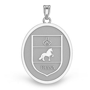 Friesian Horse Breed Oval Medal