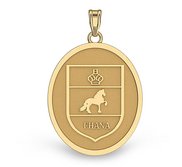 Friesian Horse Breed Oval Medal