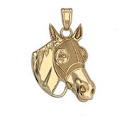 RaceHorse with Blinder Mask Horse Pendant