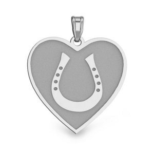 Horseshoe Heart Horse Jewlery Pendant