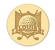 Golf Crest with Name Ball Marker