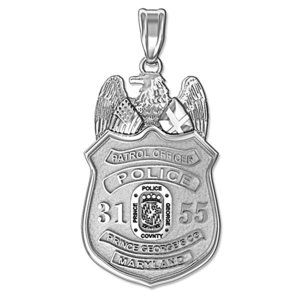 Personalized Prince George County  Maryland Police Badge with Your Rank and Badge Number