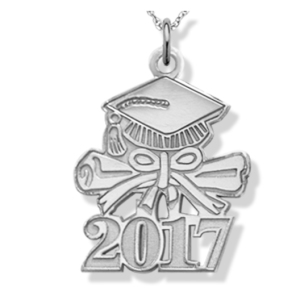 Class of 2017 Cap   Diploma Pendant or Charm