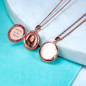 Rose Gold Plated Classic Round Photo Locket