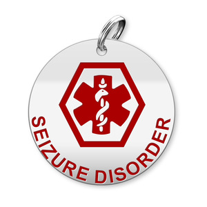 Medical Round Seizure Disorder Charm or Pendant