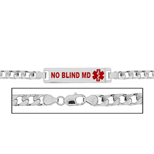 Women s No Blind MD Curb Link  Medical ID Bracelet