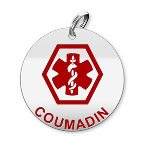 Medical Round Coumadin Charm or Pendant