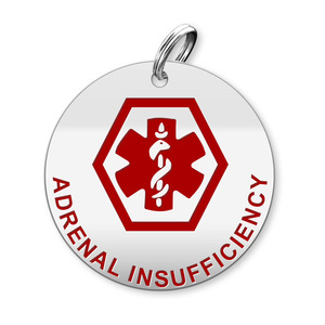 Medical Round Adrenal Insufficiency Charm or Pendant