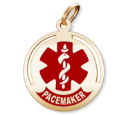 Round Pacemaker Charm or Pendant