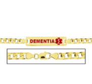 Women s Dementia Curb Link Medical ID Bracelet