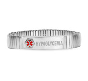 Stainless Steel Hypoglycemia Men s Expansion Bracelet