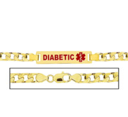 Men s Diabetic Curb Link Medical ID Bracelet