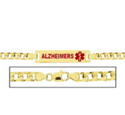 Women s Alzheimer s Curb Link Medical ID Bracelet
