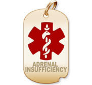 Dog Tag Adrenal Insufficiency Charm or Pendant