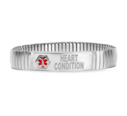 Stainless Steel Heart Condition Men s Expansion Bracelet