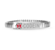 Stainless Steel  Codeine Women s Medical ID Expansion Bracelet