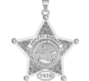 Personalized Florida Sheriff Badge with Rank  Number   Dept 