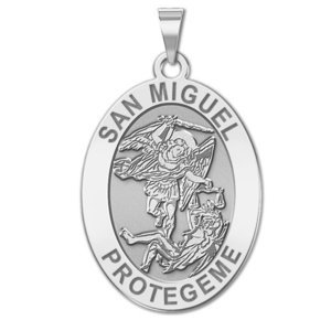 San Miguel OVAL Religious Medal   EXCLUSIVE 