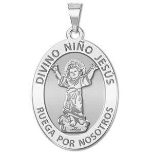 Divino Nino Jesus Oval Religious Medal