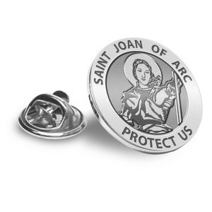 Saint Joan of Arc Religious Brooch  Lapel Pin   EXCLUSIVE 