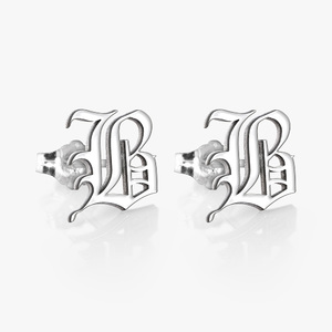 Old English Initial Earrings