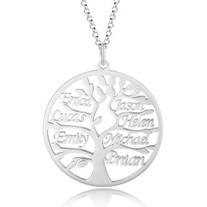 Personalized Family Tree Pendant with up to 7 Names
